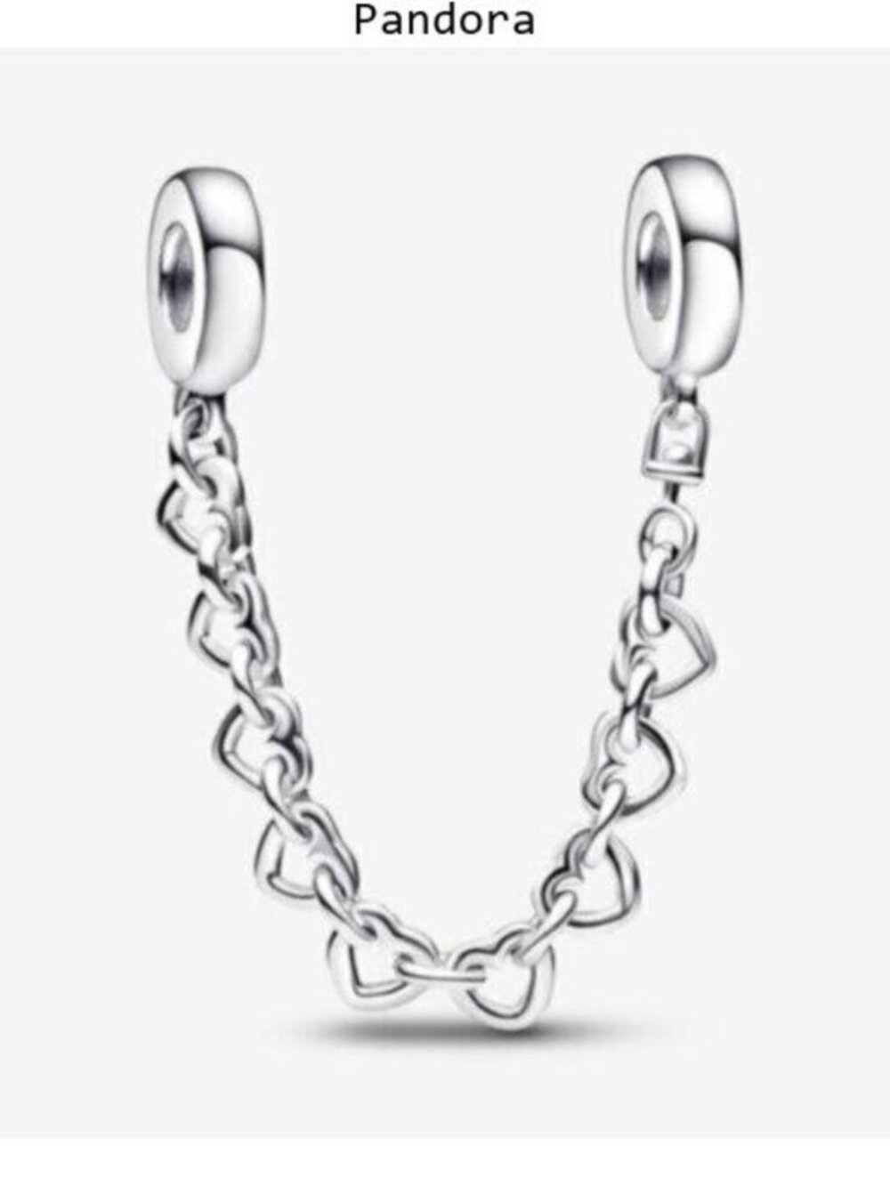 Pandora Linked Hearts Safety Chain